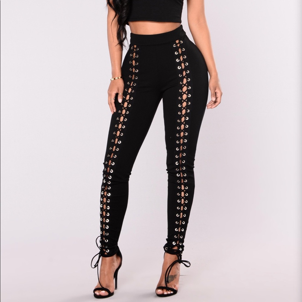 Fashion Nova X’s & O’s Lace Up Pant